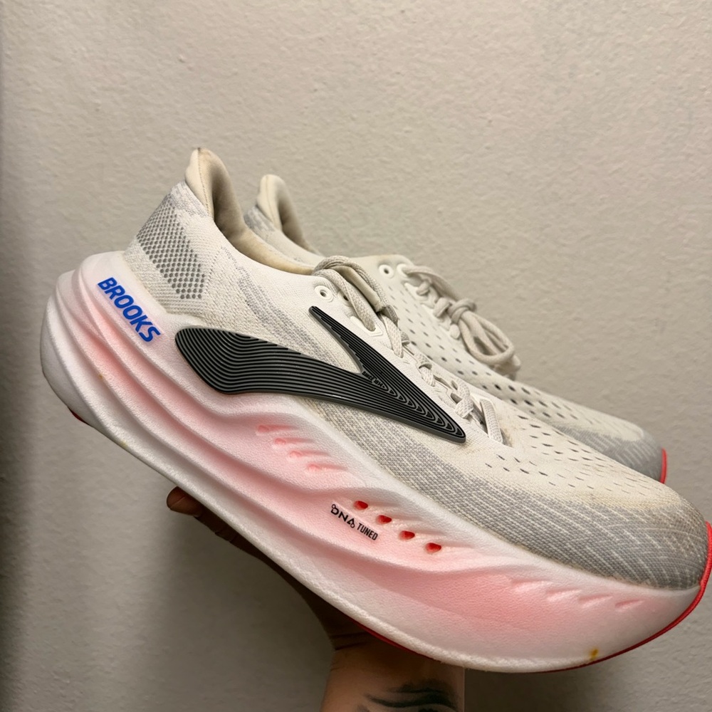 Brooks Glycerin Max Women's Running Athletic Shoes - White and Pink